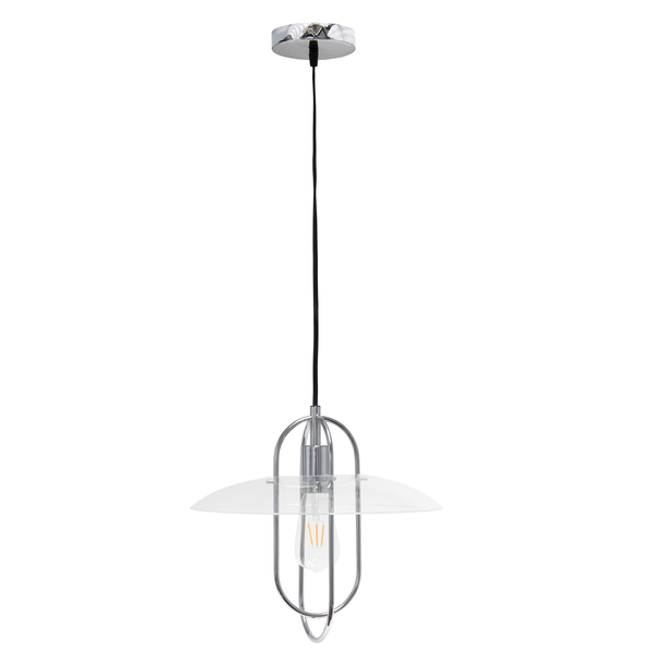 Lalia Home Lalia Home 1 Light Elongated Metal Pendant Light, Chrome LHP-3000-CH